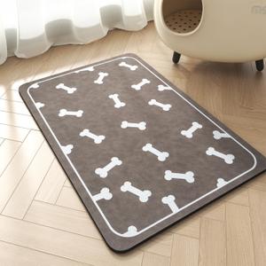 Pet Feeding Mat-Absorbent Dog Mat for Food and Water Bowl-No Stains Easy Clean Dog Food Mat Quick Dry Water Dispenser -Puppy Supplies Stuff-Pet Accessories Cat Bowl