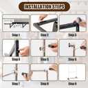Geelin Z Rack for Clothing Heavy Duty Z Rack Double Row Hangers with Built-in Height Extensions