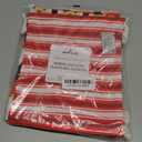 Hallmark Drawstring Christmas Gift Bag Set (2 Fabric Bags with Drawstrings; 1 Medium 10", 1 Extra Large 20") Santa, Red and White Stripe, 5XGB4902