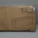 SONGMICS MAZIE Collection - 43 Inches Folding Storage Ottoman Bench, Ottoman Foot Rest, End of Bed Bench, Storage Chest, Load 660 lb, for Living Room, Bedroom, Entryway, Ink Black ULSF077B01