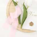 2 x Chiffon Sibbon - 1.5 Inch x 16 Yards,3 Rolls Pink Ribbon for Wedding Decor, Bridal Bouquets, Invitations, Ribbon for Gift Wrapping & Party Decorations (White, 5)