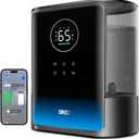 DREO 8L Smart Humidifiers for Bedroom 600ft, 80H Runtime Warm&Cool Supersized Mist Humidifier for Large Room Indoor, Quiet Whole House humidifier for Baby, Plants, with Alexa/Google, Black, HM717S