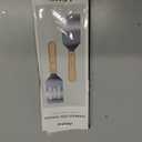 2 Pieces Stainless Steel Spatula Set,Metal Spatula for Cast Iron Skillet,Metal Spatula for Cooking with Wooden Handle,Metal Spatulas for kitchen use for Pancakes,Frying steak,Burger and Desserts
