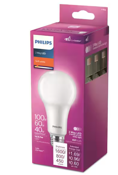 Philips Lamp 100/60/40 W