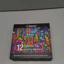 12 Colors Jumbo Acrylic Markers with 15mm Felt Tip  Large Permanent Paint Pens for Rock Painting, Stone, Poster, Canvas, Glass, Wood, Ceramic