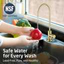 KES RO Faucet Water Filter Faucet Non-Air-Gap Drinking Water Beverage Faucets for Reverse Osmosis Systems Filtration System 304 Stainless Steel Brushed Gold, Z504CLFF18-BZ