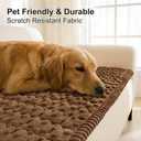Smiry Couch Covers for Dogs Washable, Non Slip Fuzzy Pet Couch Covers for Sofa, Soft Thick Sofa Slipcovers Furniture Protector Pet Friendly (Chocolate, 27.6" x 88")