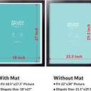LaVie Home 22 x 30 Poster Frame Black, Display Pictures 18x27 with Mat or 22x30 Without Mat, Stable and Sturdy Picture Frame and Polished Plexiglass, Horizontal and Vertical Format of The Wall1 Pack