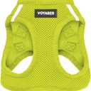 Best Pet Supplies Voyager Step-in Air Harness - All Weather Mesh, Reflective, No Pull Harness for Dogs, Cats - Secure with Hook & Loop Fastener, Buckle, Double D-Rings - Lime Green, L (L (Chest: 18 - 20.5"))