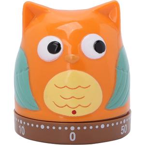 Owl Rotating Timer Cartoon Cute 60 Minutes Wind Up Timer Mechanical Rotating Count Down Timer For Homes, Beauty Salons, Kitchens, Schools, Gyms, Care,