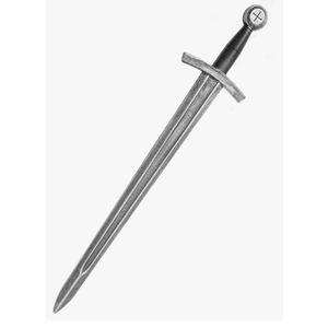 Crusader Knight Toy Sword,27.5" Plastics Sword Medieval Warrior Costume Accessories for Halloween Cosplay LARP,Props