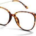 Gaoye Blue Light Blocking Glasses - Trending Round TR90 Frames, Metal Arms, UV400 Protection - Matching Soft Case