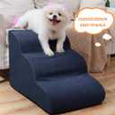 Dog Stairs and Steps for Beds Or Couches, 3-Step Pet Stairs & Steps for Small Dogs and Cats, Soft and Non-Slip Dog Ramp for Older Dogs,Pet with Joint Pain, Easy to Walk