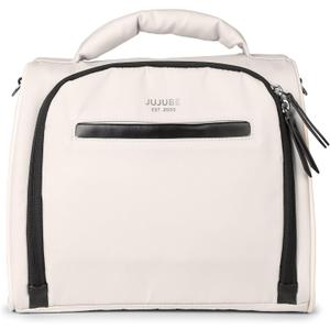 JuJuBe Insulated Bottle Bag, Breastmilk Cooler Bag Fits 3 Baby Bottles, Storage Tote for Nursing Mom, Daycare & Travel, Lunch Bag w/Handle & Shoulder Strap (Cloud)
