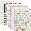 9840 Pcs 60 Sheets Letter Stickers 0.5in Alphabet Stickers 1/2 Inch Small Vinyl Self-Adhesive ABC Number Sticker Letters for Water Bottles Scrapbooking Mailbox Notebook Labels Craft Sign (Multicolor)