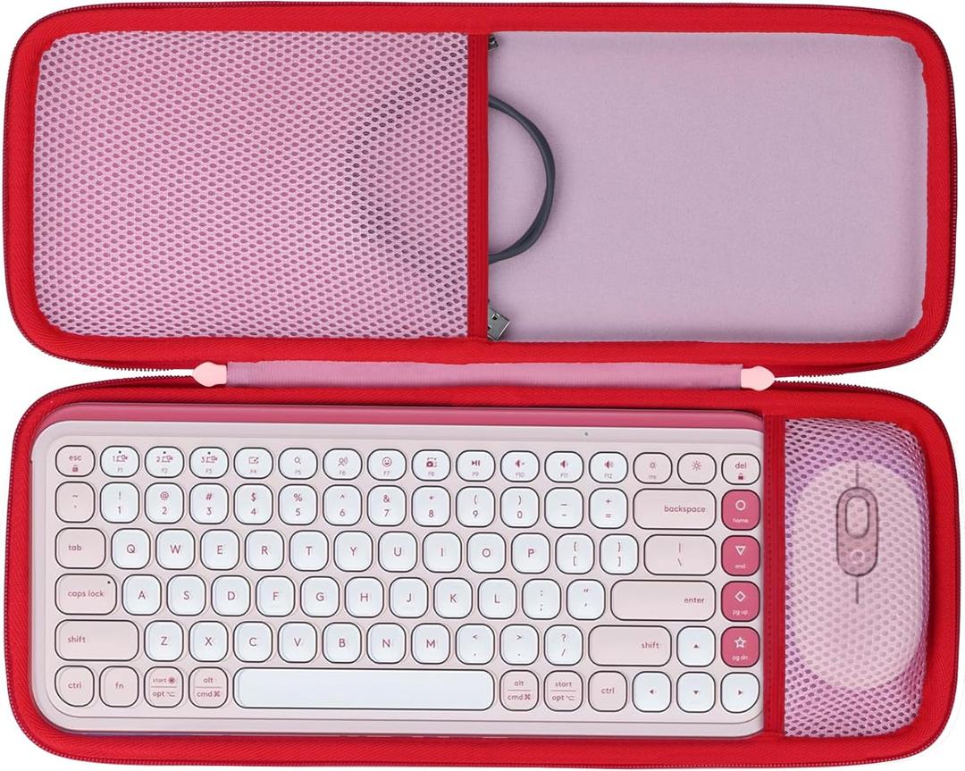 Storage Case Compatible with Logitech POP ICON Combo Keyboard and Mouse Combo (Rose Case)