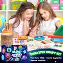 Kids Wooden Painting Kit, Glow in The Dark Paint Kit, Arts and Crafts Birthday Party Gifts for Kids Ages 8-12, Creative Art & Craft Activity Kits Toys for Boys Girls 6 7 8 9 10 12 Year Old