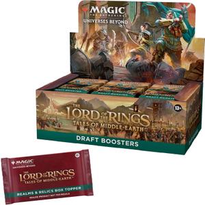 Magic: The Gathering The Lord of The Rings: Tales of Middle-Earth Draft Booster Box - 36 Packs + 1 Box Topper Card Magic: The Gathering The Lord of The Rings: Tales of Middle-Earth Draft Booster Box - 36 Packs + 1 Box Topper Card