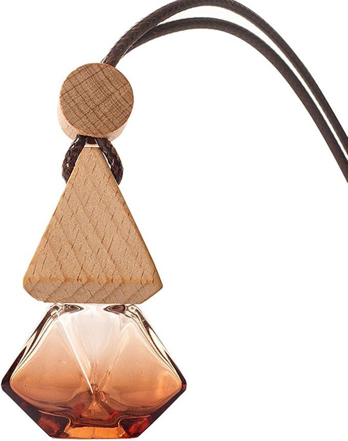 8ml Car Air Freshener Pendant Diffuser Car Hanging Perfume Bottle Car Interior Ornament Perfume Essential Oil Jar for Car 2 Pack