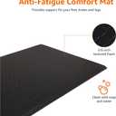 Amazon Basics Anti-Fatigue Standing Mat, Non-Slip, Cushioned Comfort Mat for Home, Office and Kitchen, 20" x 36" x 0.6", Black, 1-Pack
