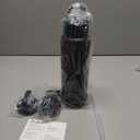 OLDLEY 40 oz Insulated Water Bottle With Straw, Stainless Steel Sports Water Cup Flask with 3 Lids(Straw, Spout and Handle Lid) Double Walled Travel Thermal Canteen Mug,Black