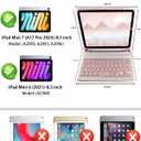 TUNKARMOR Keyboard Case for iPad mini 7 (A17 Pro 2024) & Mini 6 (2021) 8.3inch - with Mouse and Magnetically Keyboard, Case with Pencil Holder for iPad mini 7th/6th Generation, Auto Sleep/Wake, Pink