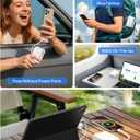 YKZ 10000mAh Portable Charger with Built-in Retractable C Cable, Fast Charging Power Bank with USB-C & USB-A Output, Compact Battery Pack for Travel, Flight Approved