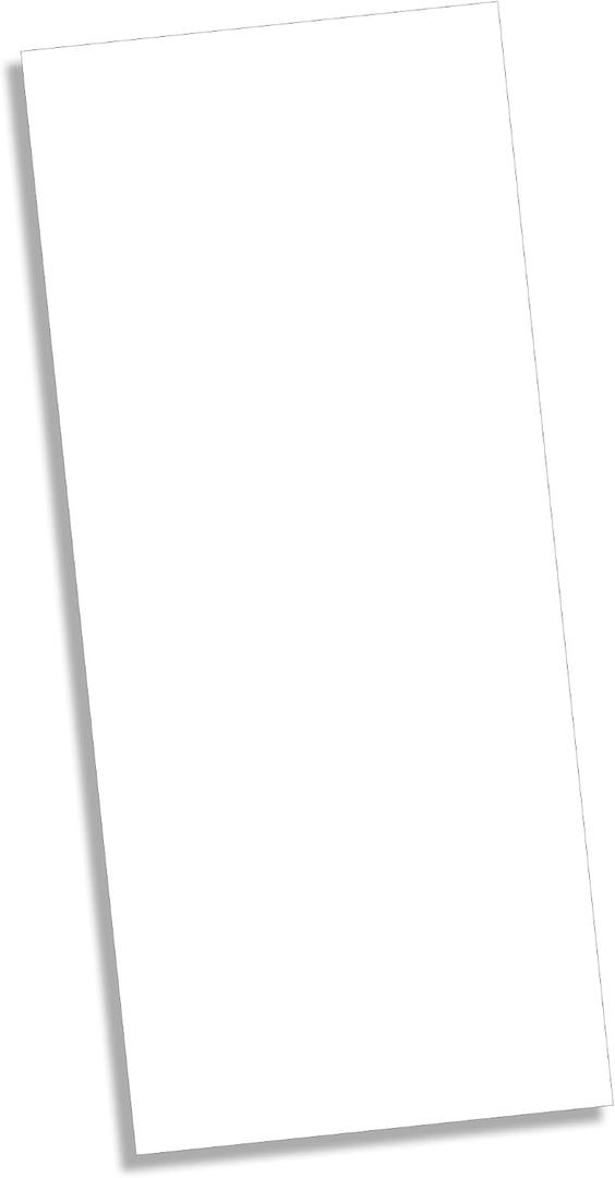 Thick Blank 100lb White Heavyweight 4" x 9" Program/Menu Cards - 100 Pack - Inkjet & Laser Printer Compatible - For Wedding, Business, Formal Events