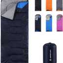 Sleeping Bags for Adults Backpacking Lightweight Waterproof- Cold Weather Sleeping Bag for Girls Boys Mens for Warm Camping Hiking Outdoor Travel Hunting with Compression Bags (Navy Blue)