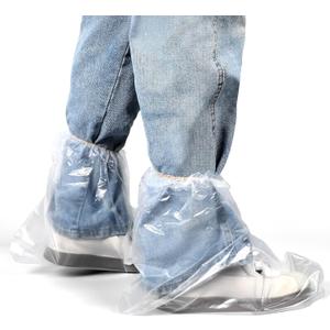 20Pcs Rain Shoe Covers Boot Covers Plastic Disposable Waterproof Shoe Cover Transparent Non Slip Boot Cover Non-Slip Outdoor Shoes Protectors Thickened Anti-Slip Overshoe for Men Women Home