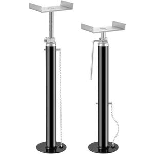 BOYISEN 2 Pack Heavy Duty RV Slide Out Support Jacks, 5000lbs Load Capacity Each, Adjustable 19"-47" with Quick-Release Pin & Micro-Adjustment Crank, for Slide-Out Rails on Camper & Travel Trailer