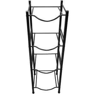 4 Tier Space Saving Carbon Steel Water Cooler Jug Holder, Suitable for Different Sizes of Bottles, Adjustable Feet Multifunctional Shelf Holder Stand