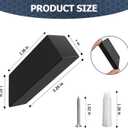 Black Towel Hooks Wall Mounted, SUS 304 Stainless Steel Towel & Robe Hooks, Modern Heavy Duty Wall Hooks Waterproof for Bathroom and Outdoor, Matte Black (2-Pack)