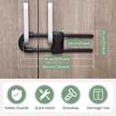 Jetec 10 Pieces Cabinet Locks for Babies, U-Shaped Proofing Drawers Safety Child Locks Adjustable, Easy to Use Childproof Latch for Knob Handle on Kitchen Door Storage Cupboard Closet (White, Black)