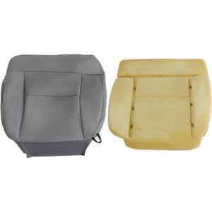 GXARTS Driver Side Bottom Replacement Cloth Seat Cover Gray and Bottom Foam Cushion Compatible with Ford F150 2004 2005 2006 2007 2008