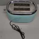 Mueller Retro Toaster 2 Slice with 7 Browning Levels and 3 Functions: Reheat, Defrost & Cancel, Stainless Steel Features, Removable Crumb Tray, Under Base Cord Storage, Turquoise