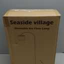 Dimmable Floor Lamp, Arc Floor Lamp with Dimmer, Black Standing Lamp with Adjustable Hanging Shade, Over Couch Tall Reading Light, Modern Pole Lamp for Living Room Bedroom, 9W LED Bulb Included