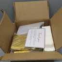 175 Plastic Dinnerware Set Gold Disposable Dinnerware Set for 25 Guests Include 50 Plastic Plates 25 Silverware Set 25 Cups and 25 Napkins for Party Wedding Birthday