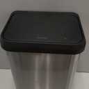 iTouchless SoftStep EXP 13.2 Gallon Step Pedal Trash Can Recycling Bin with Odor Filter Stainless Dent-Proof Plastic Lid Garbage Trashcan 50 Liter Home Office Bedroom Living Room Garage Wastebasket