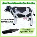 37" Long Inflatable Cow for Inflatable UFO 22" Tall Giant Cow Blow Up Decorations Animals Theme Outdoor Party Indoor Decor