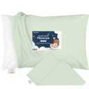 KeaBabies Toddler Pillowcase 13"x18" - Organic Cotton Toddler Pillowcase for Kids, Boys, Girls, Soft & Durable Cotton Cover for Miniature Sleepy Pillows, Cute Colors, Pillow Sold Separately (Sage) (1pk, Standard 13x18)