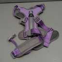 Huntboo Escape Proof Dog Harness, No Pull Reflective Harness with Lift Handle,Adjustable Pet Vest with Front and Back Leash Clips for Small Medium Large Dogs Walking Hiking Training(Lavender Purple,L) (Large(Pack of 1))