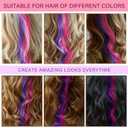 3 x 6 PCS Hair Chalk Comb Set Temporary for Girls Kids Makeup Kit, Washable Hair Chalk for Christmas Gifts Toys Birthday Cosplay Festivals Hair DIY Party (Black+Green+Pink+Yellow+Purple+Red)