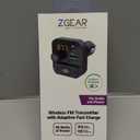 ZGEAR FM Transmitter with Adapter Fast Charger, For Audio and Power, 30 Watts Of Power