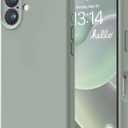 LOVE 3000 Designed for iPhone 16 Case, Premium Silicone with [Soft Anti-Scratch Microfiber Lining] Shockproof Protective Phone Case for Men Women Girls 6.1", Calke Green