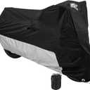 Nelson-Rigg Deluxe Motorcycle Cover, Weather Protection, Air Vents, Heat Shield, Windshield Liner, Grommets X-Large fits Medium Cruisers W/Accessories and Sport Touring bikes, Black