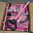 220L Wagons Carts Foldable with Big All-Terrian Beach Wheels, Collapsible Heavy DutyWagon with Cup Holders, Extra Large Folding Wagon,Foldable Wagon for Camping, Garden, Sports, Pink