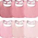 Muslin Baby Bibs Cotton Baby Drool Bandana Bibs for Baby Girls Boys Infant Newborn Toddler Drooling and Teething (Pink)