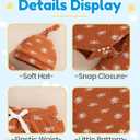 NZRVAWS Newborn Baby Boy Clothes Ribbed Knitted Romper Pants Color Block Infant Outfits Hat Clothing Set 0 3 6 9 12 Months (Brown-long)