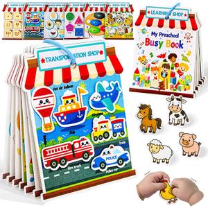 Activity Books for Toddlers 1-3, Montessori Felt Busy Book for Toddlers, Educational Sensory Toys for Baby 1+, Preschool Learning Busy Board, Color Sorting Toys for Boys and Girls Birthday Gifts